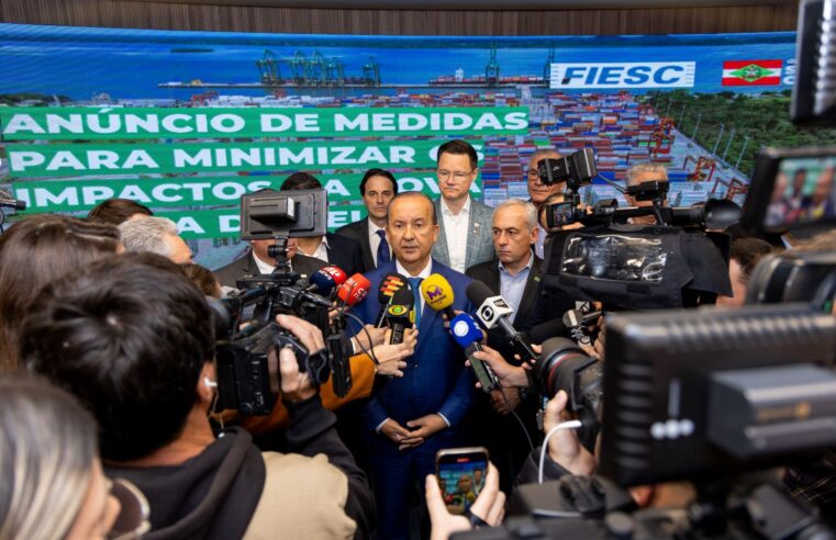 Governo de SC anuncia pacote de R$ 435 milhões para apoiar empresas afetadas pela nova tarifa dos EUA